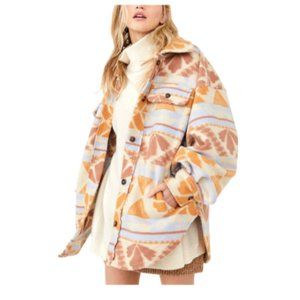 NWT Free People Jacquard Ruby Jacket in Sedona